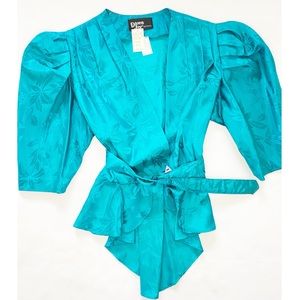 VTG Dawn Joy fashions | Belted statement blouse